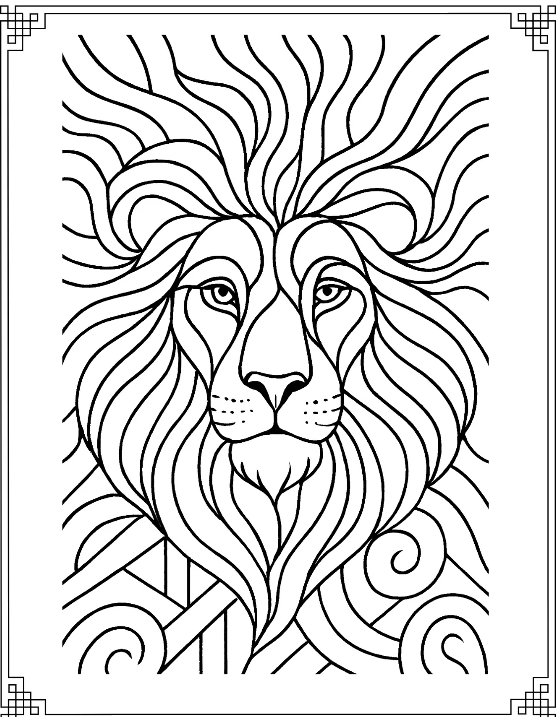 Abstract Lion Art Page
