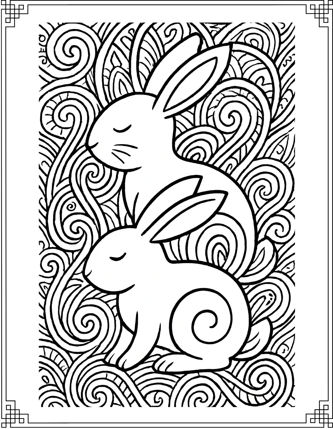 Abstract Symmetrical Rabbits
