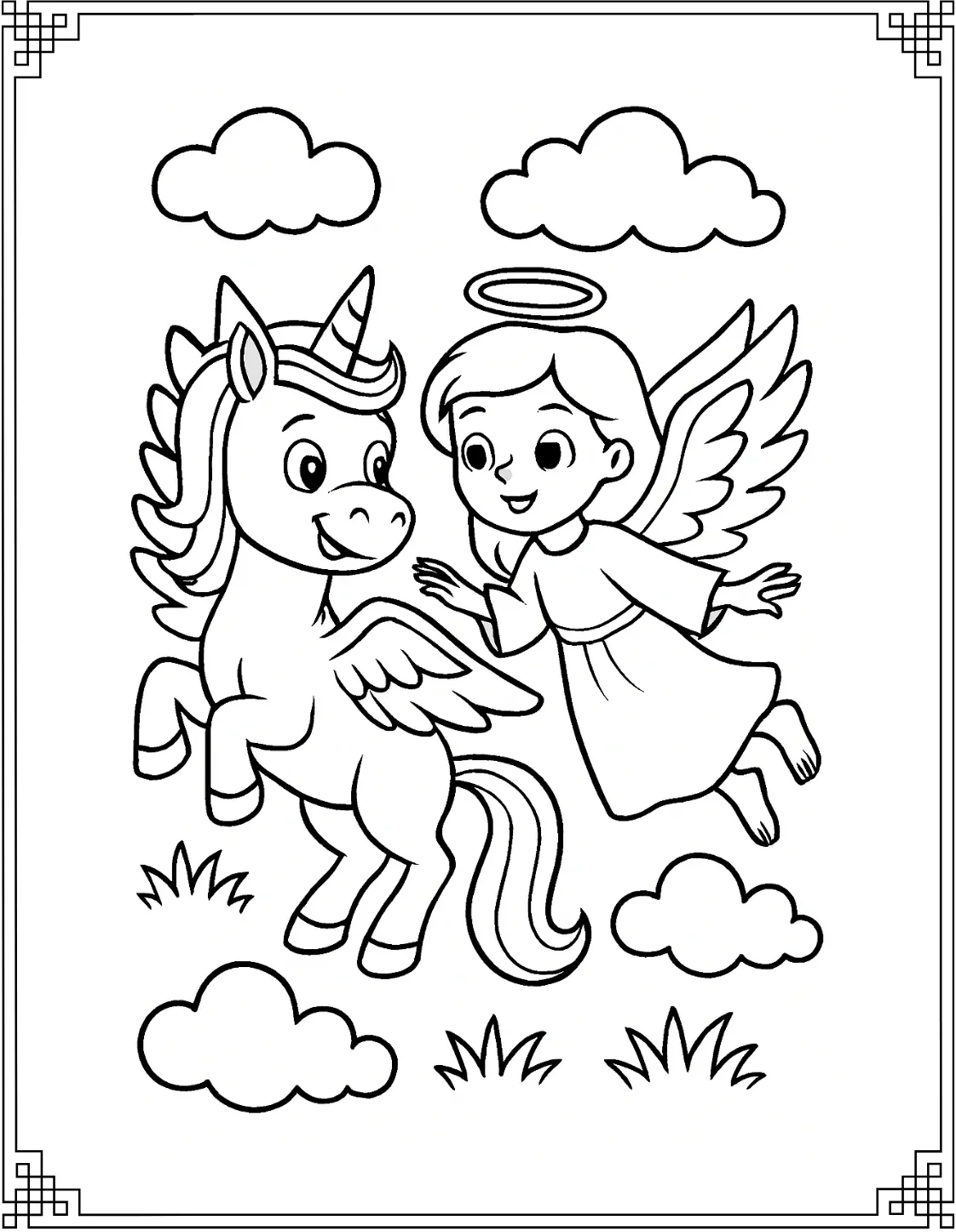 Angel with Unicorn
