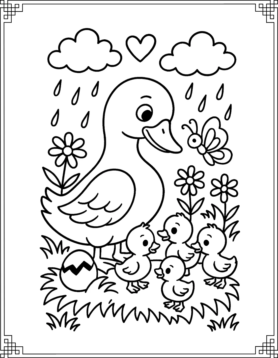 Baby Ducks Meeting Mother
