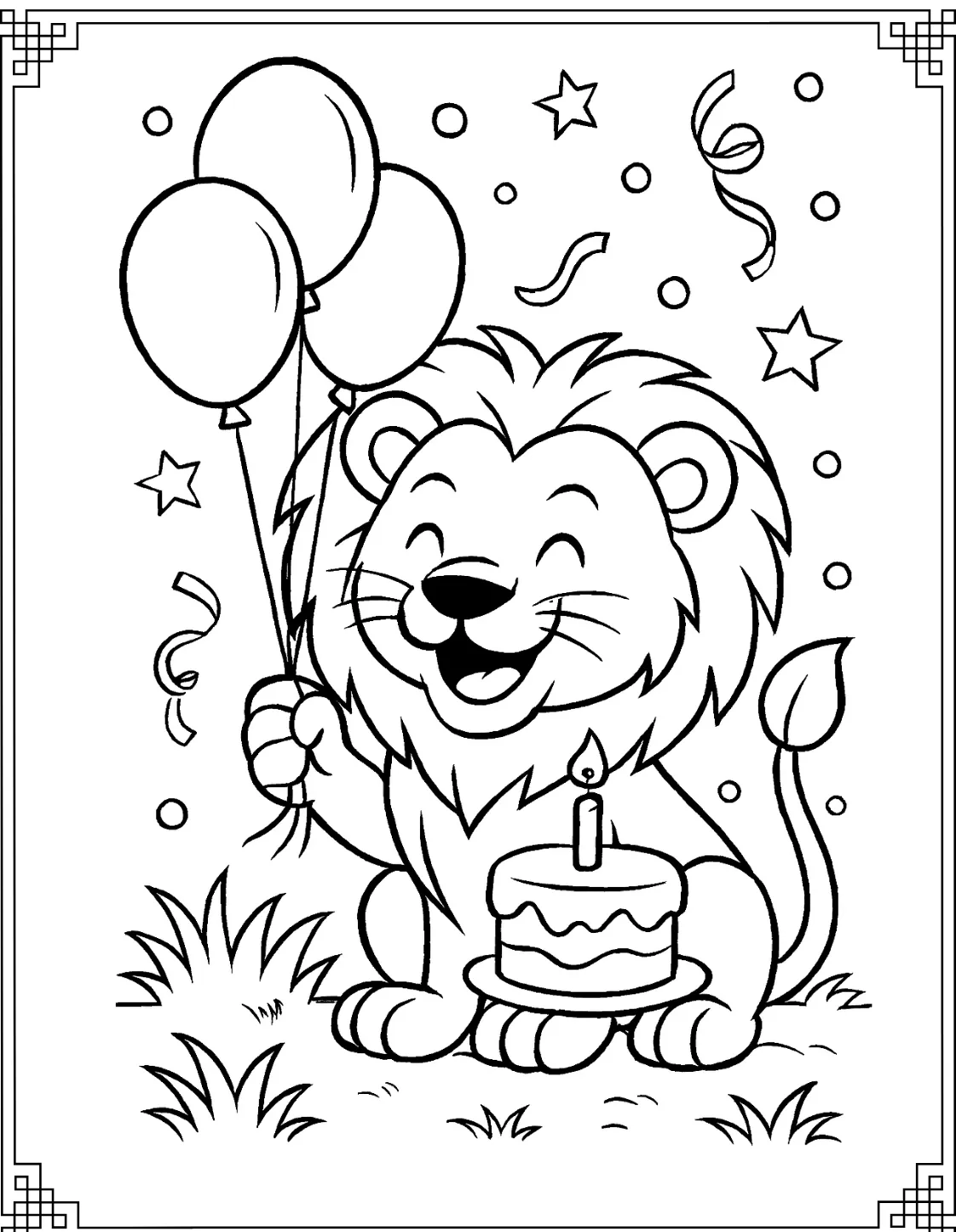 Birthday Party Lion Cub
