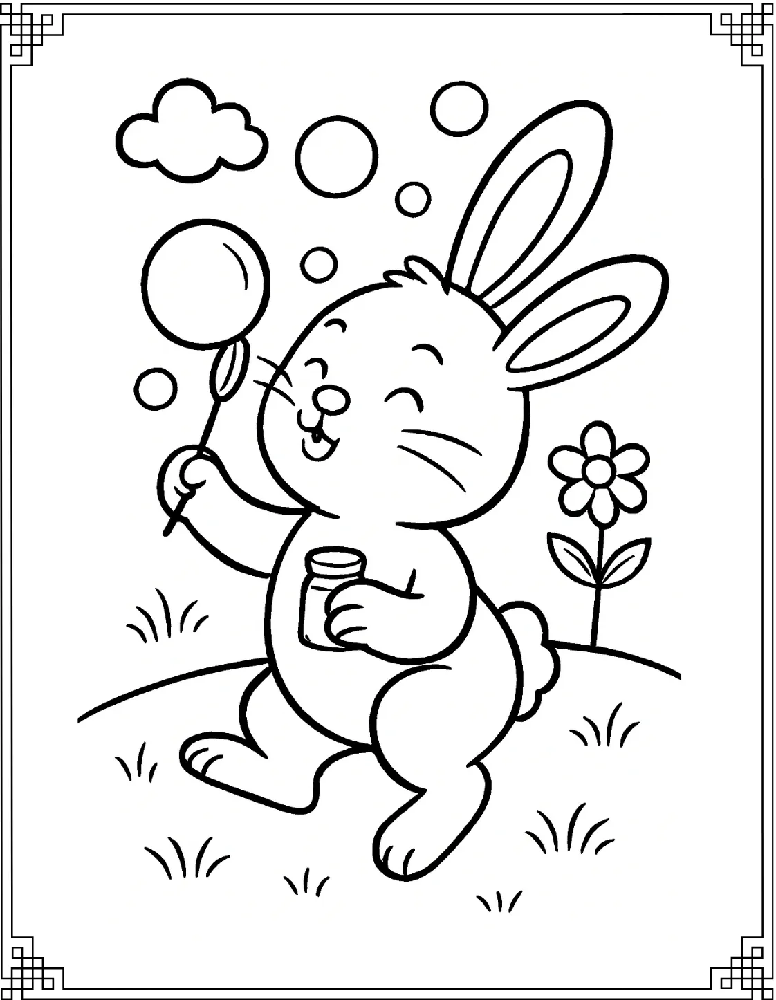 Bubble Blowing Bunny