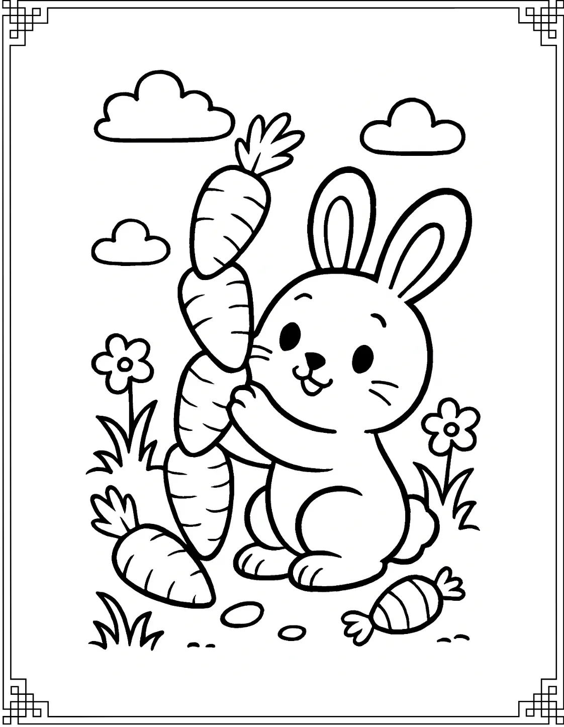 Bunny Stacking Carrots