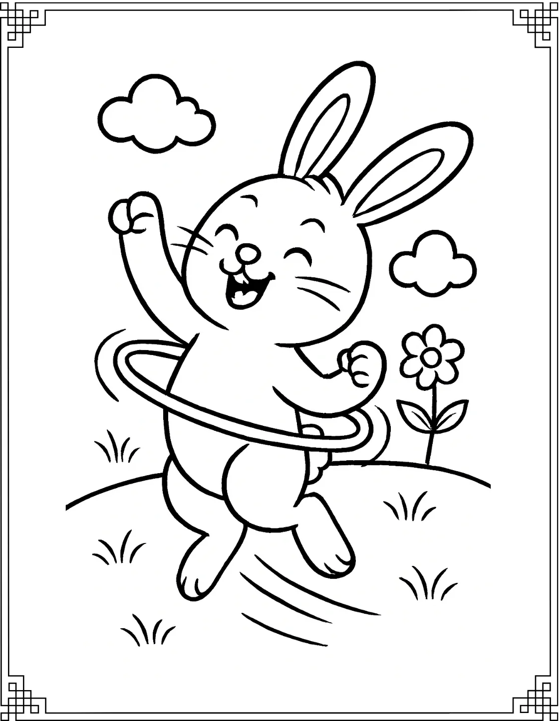 Bunny With Hula Hoop