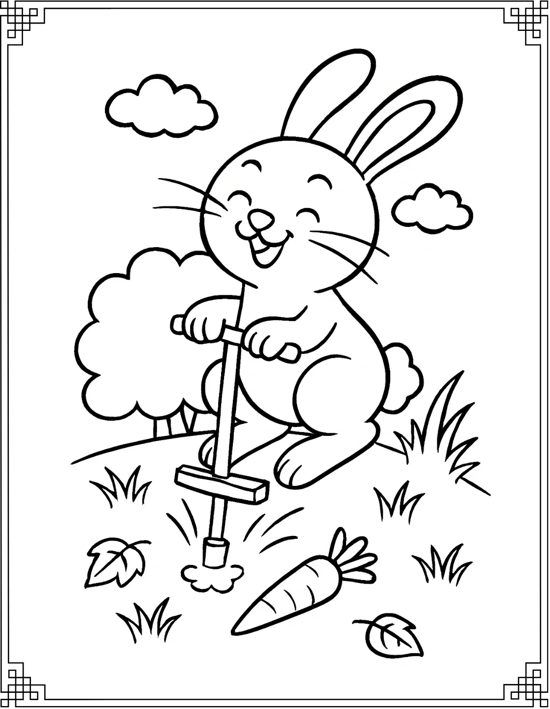Bunny on Pogo Stick