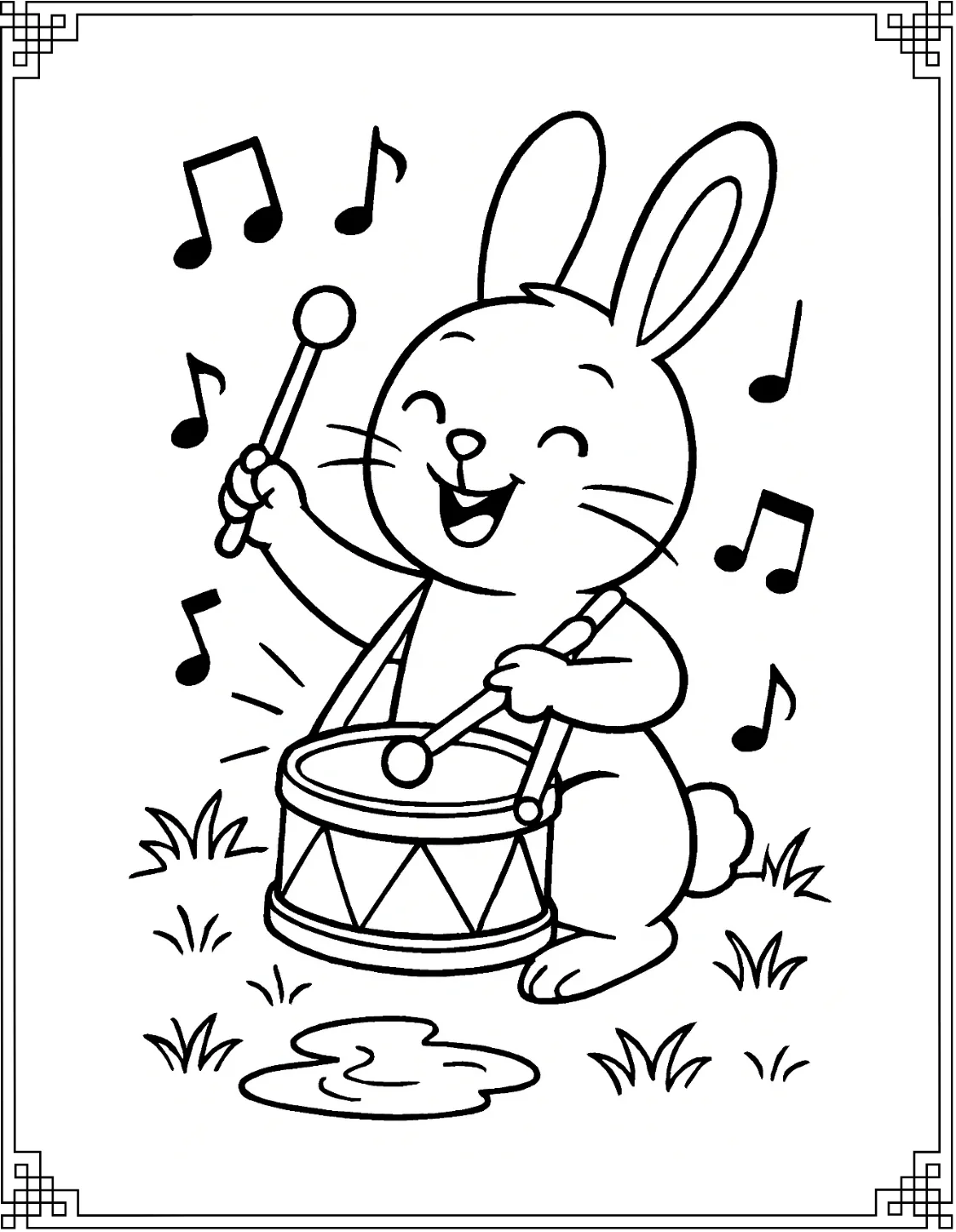 Bunny with Drum