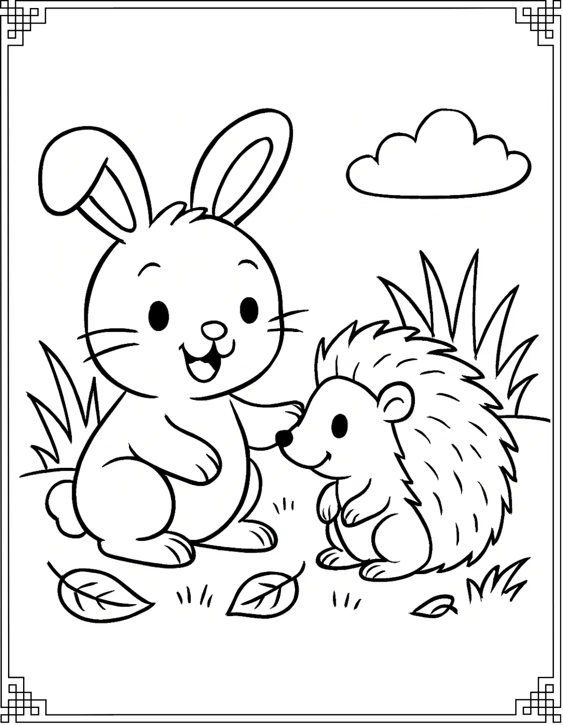Bunny with Hedgehog