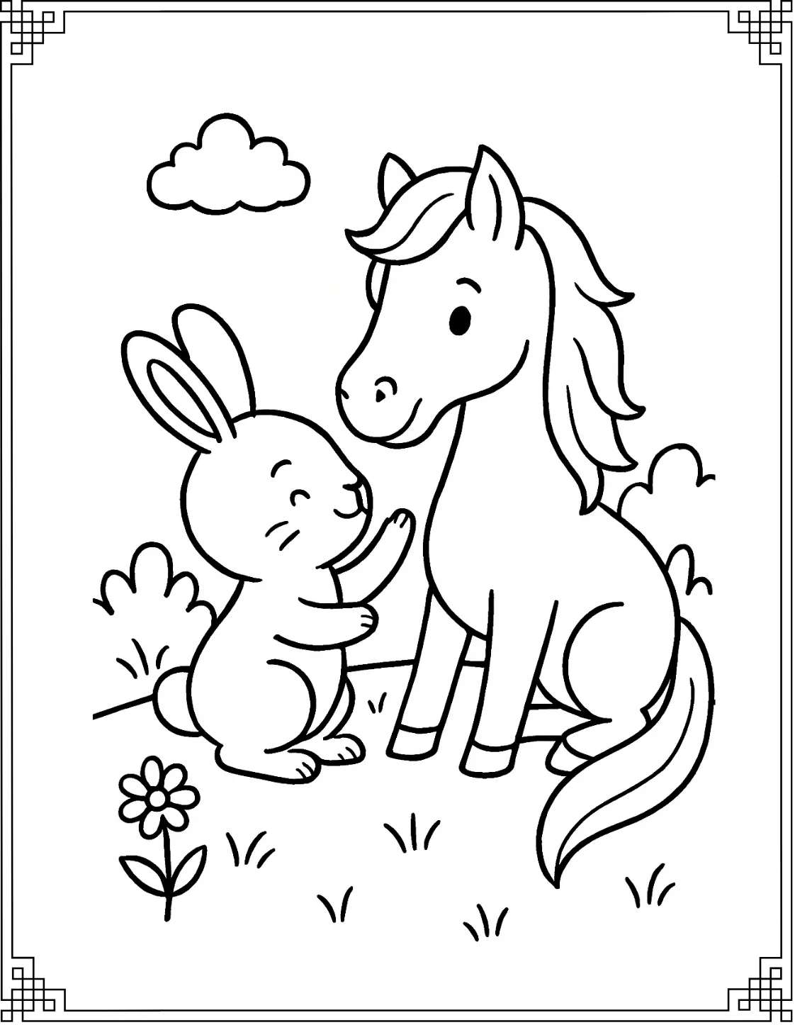 Bunny with Horse