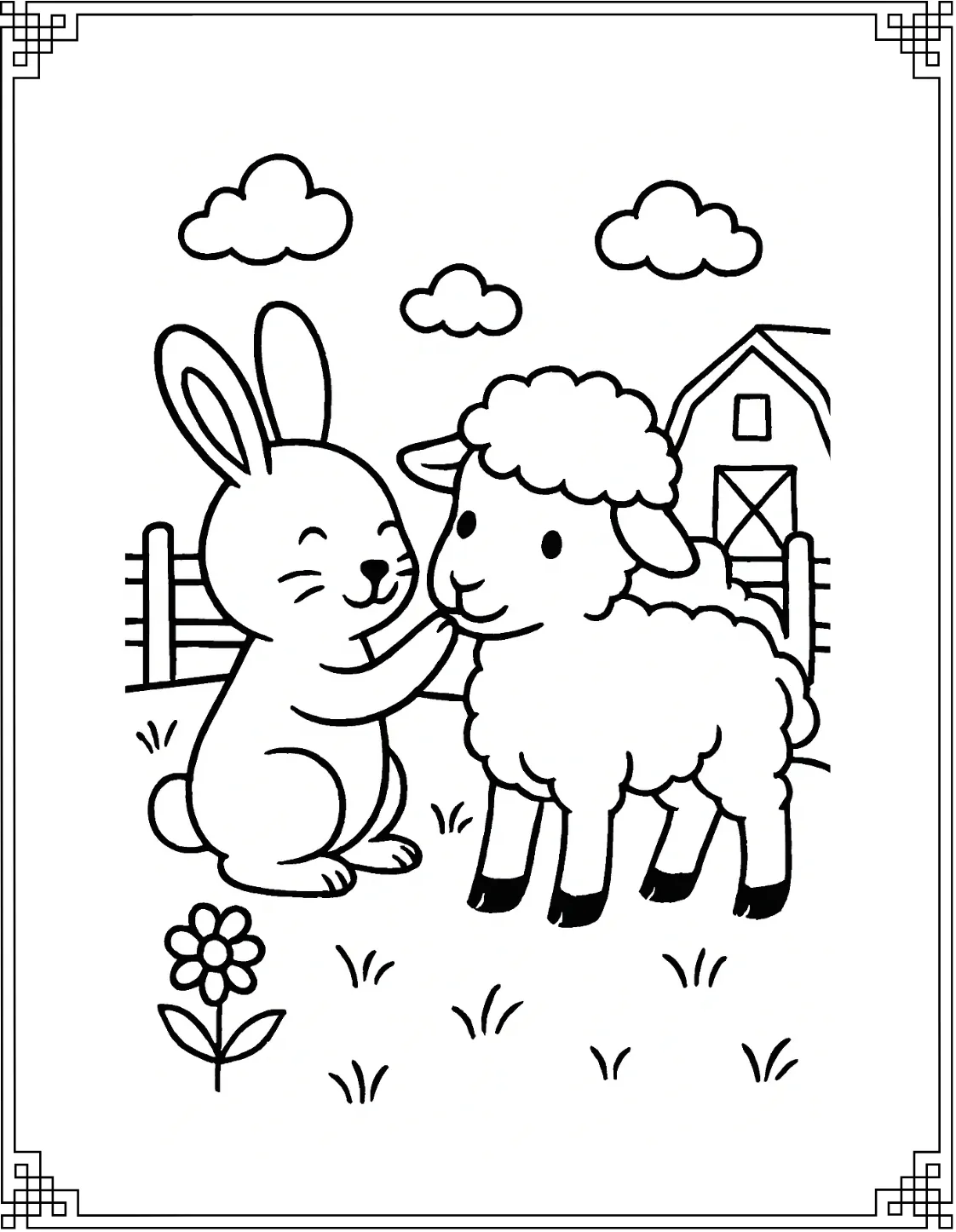 Bunny with Lamb:
