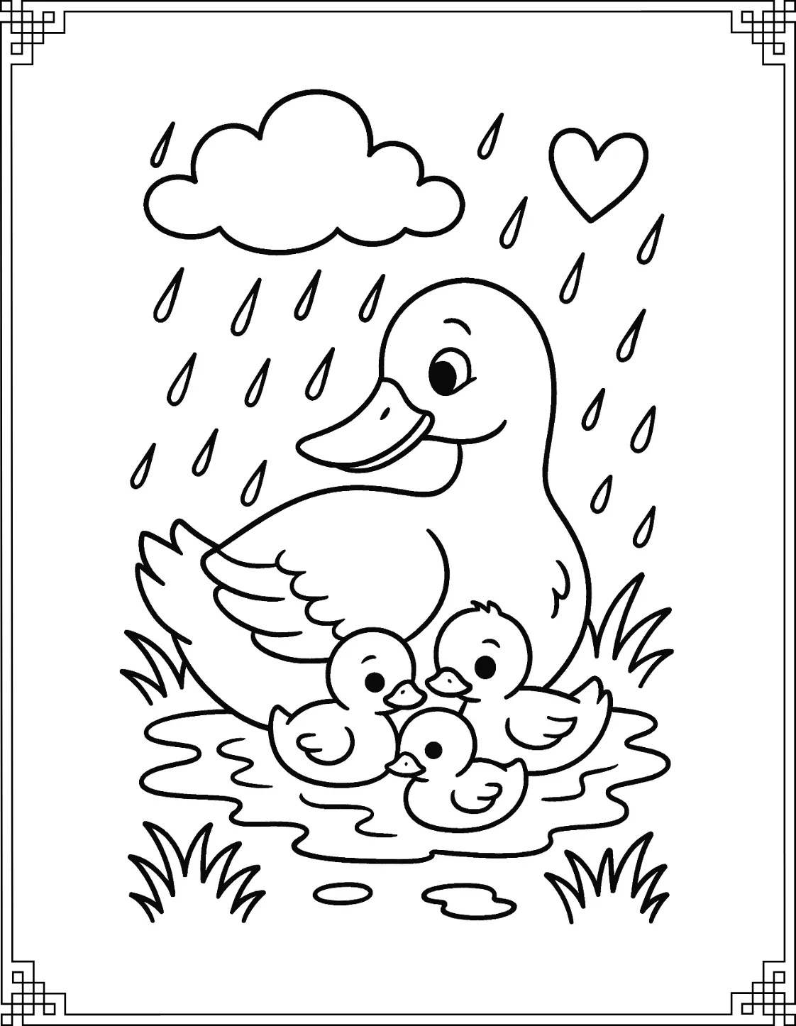 Duck Protecting Ducklings
