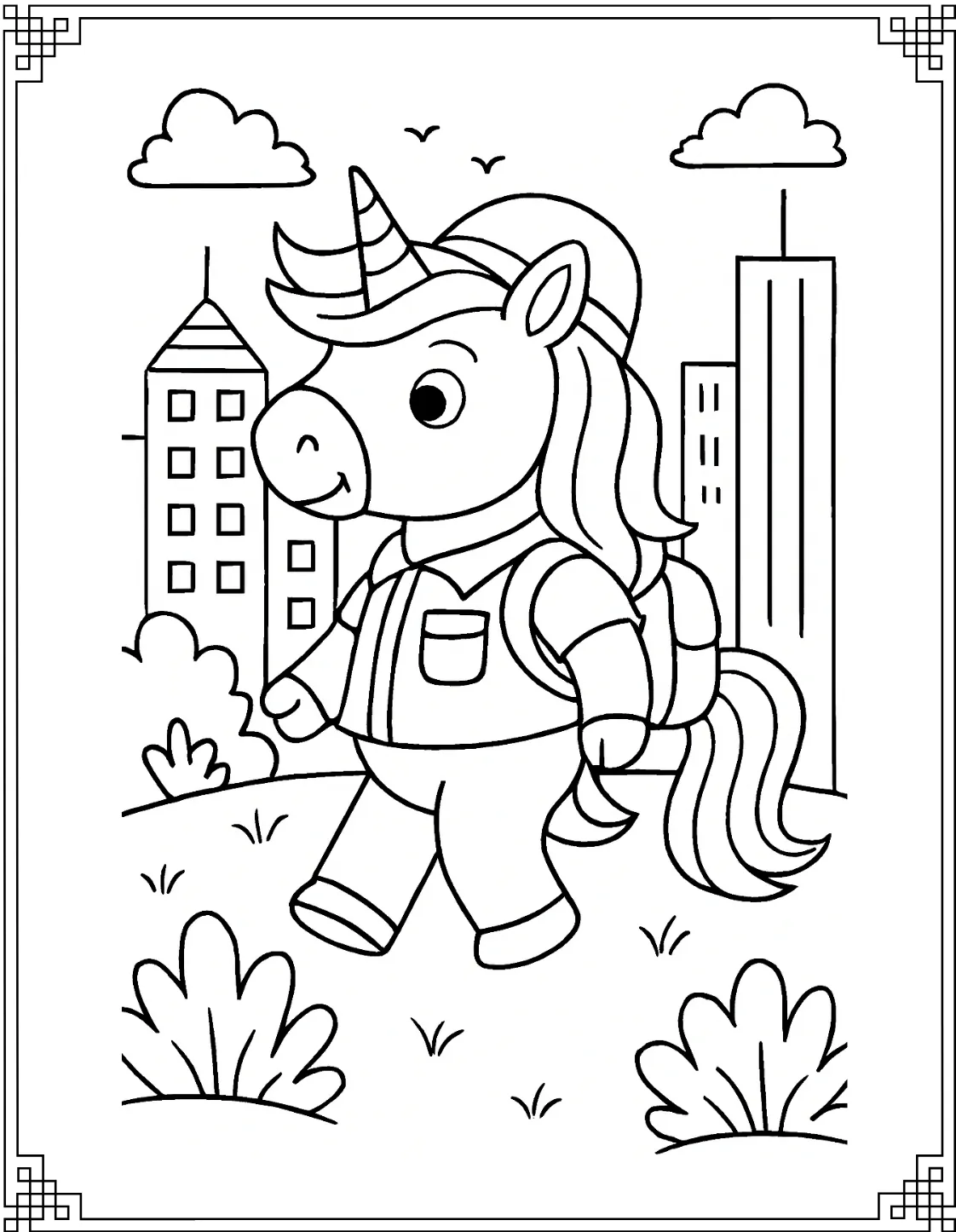 Explorer Unicorn in City