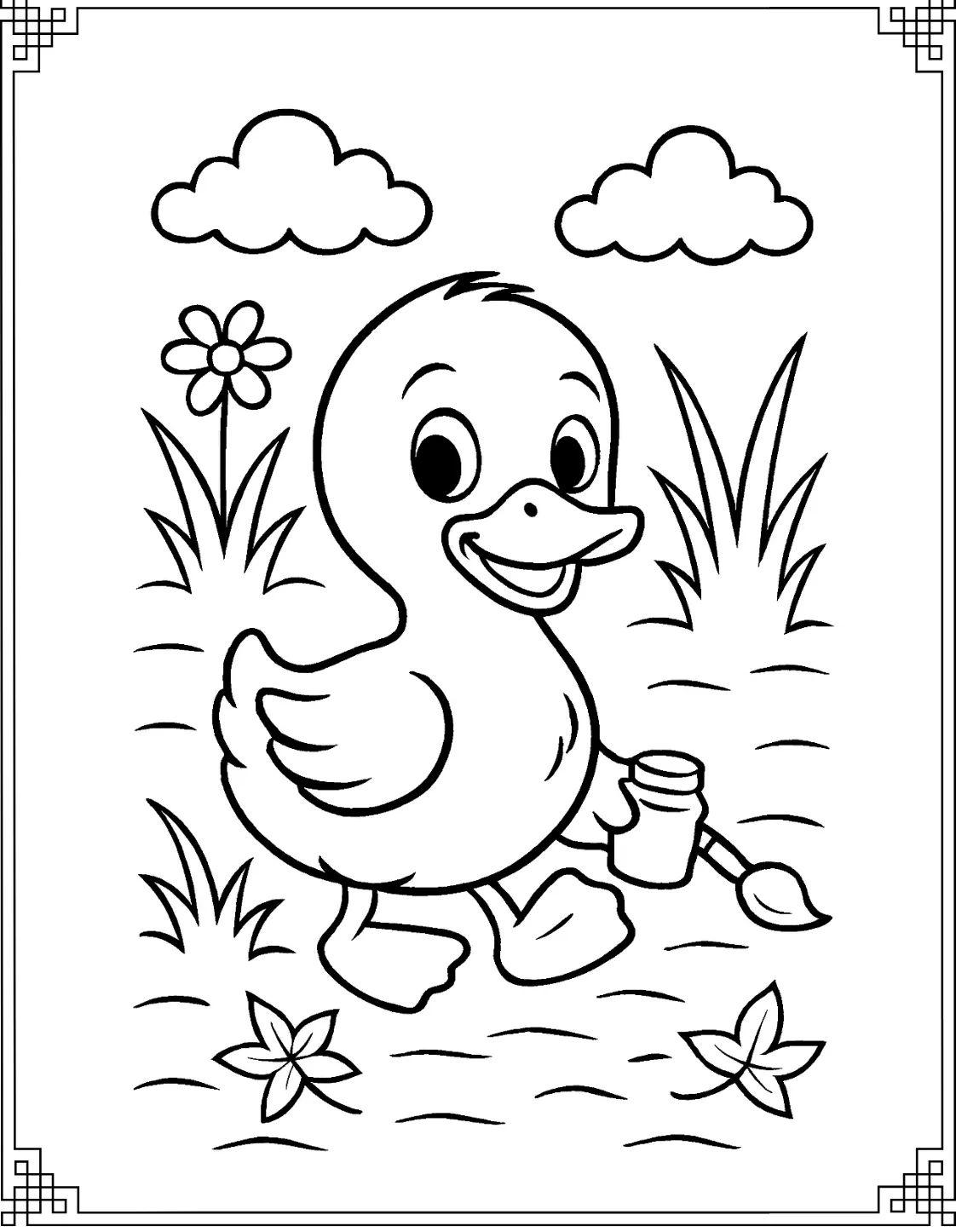 Friendly Duckling Waiting
