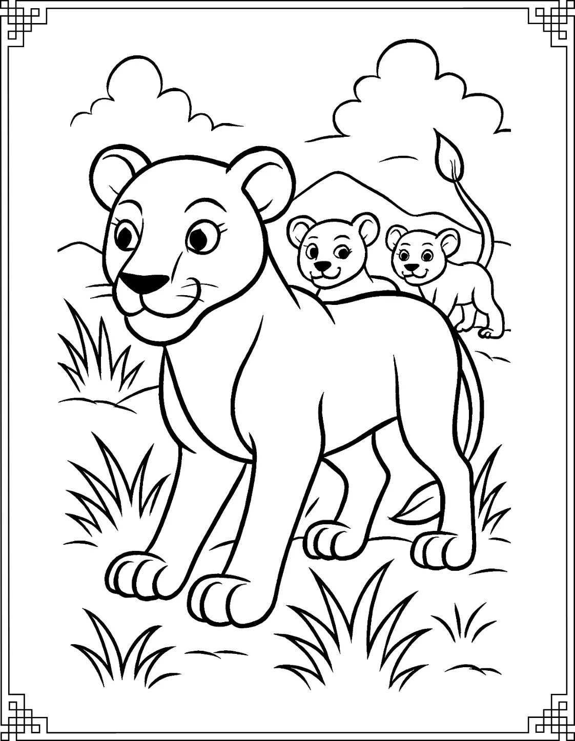 Graceful Lioness Leading Pride
