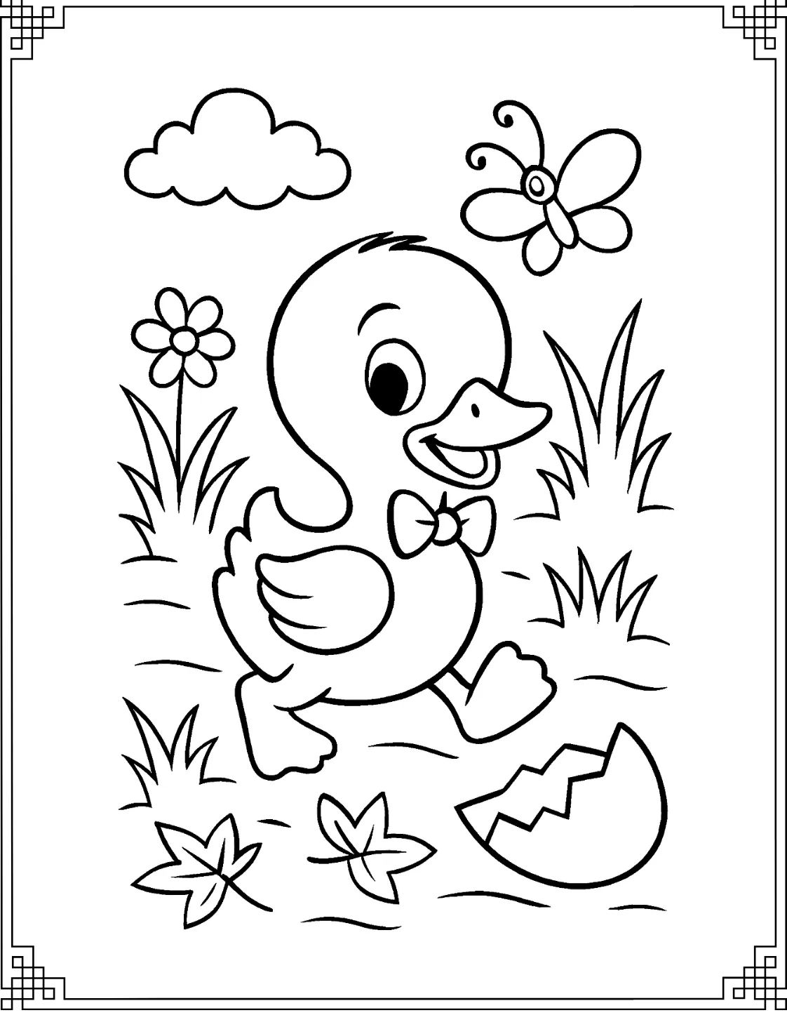 Happy Duckling Running
