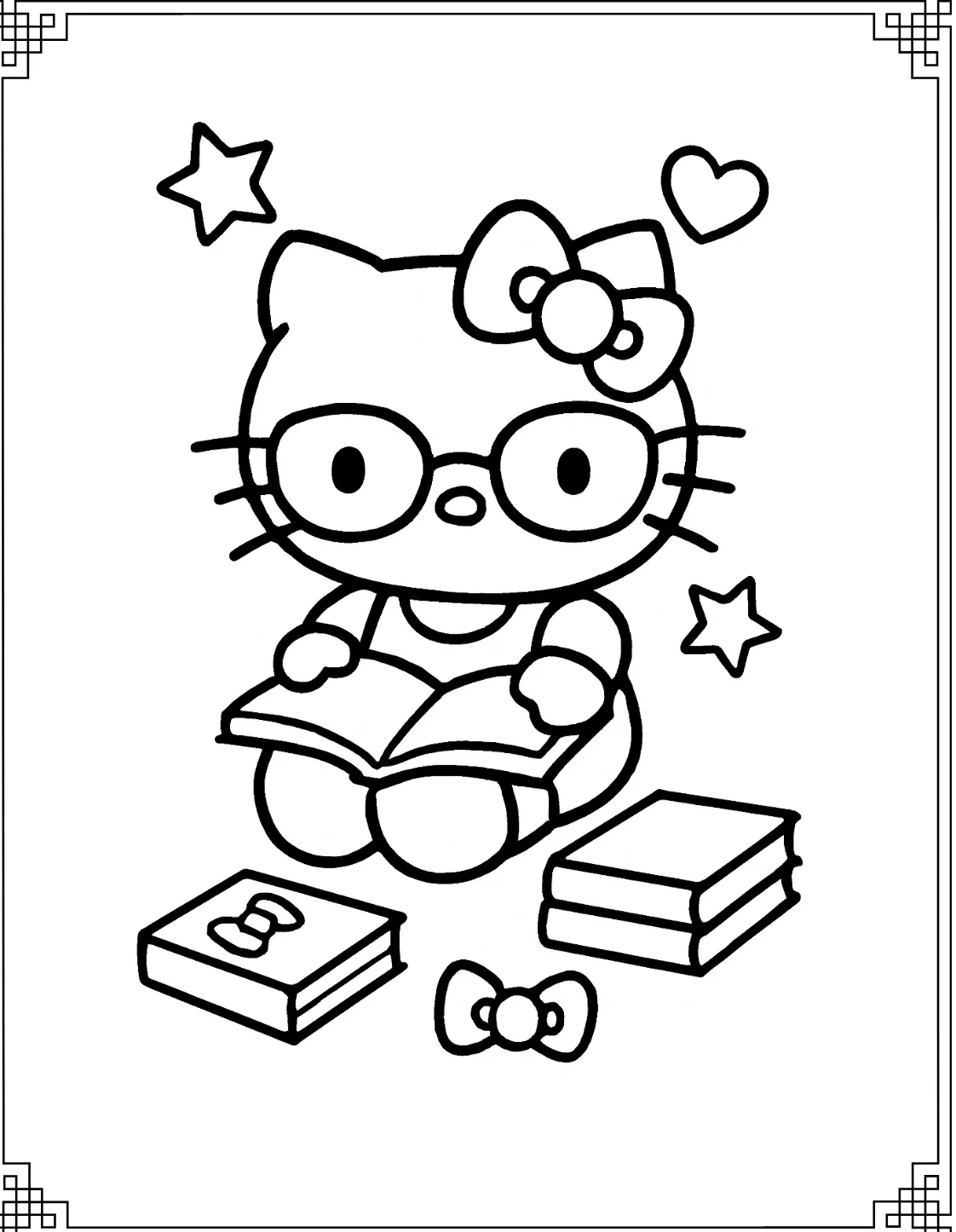 Hello Kitty Eating Ice Cream
