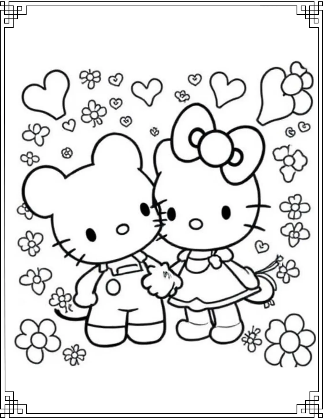 Hello Kitty and Mickey