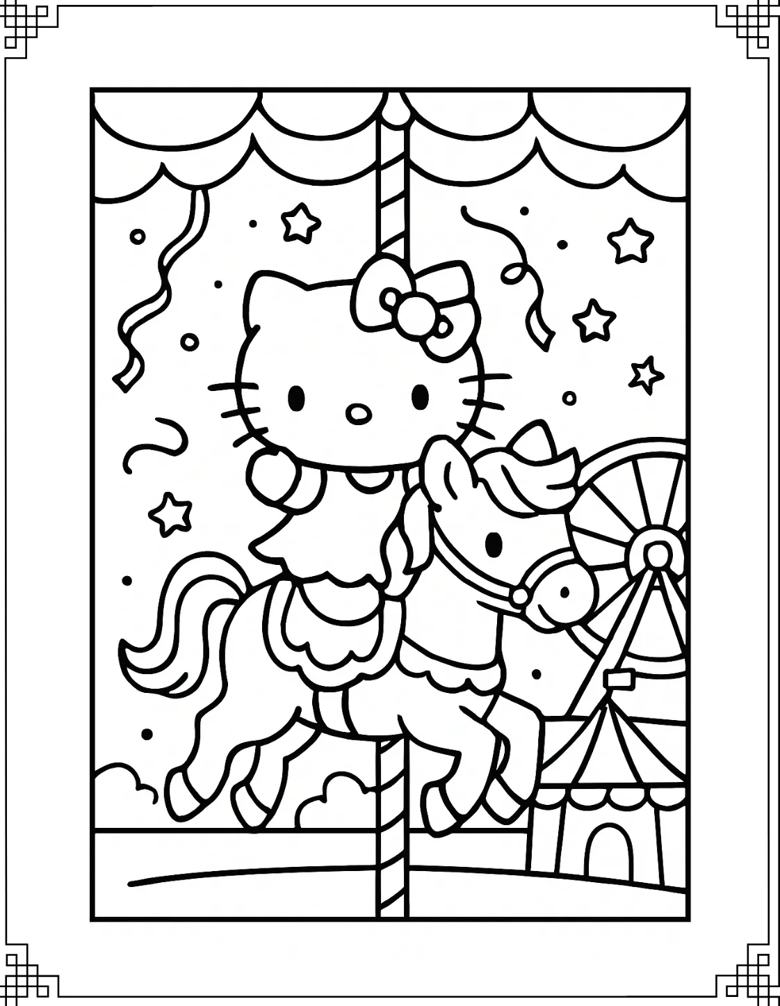Hello Kitty on Carousel
