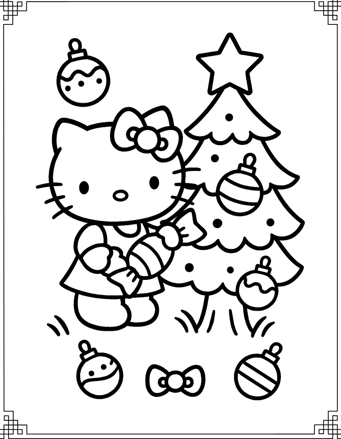 Hello Kitty with Christmas Tree