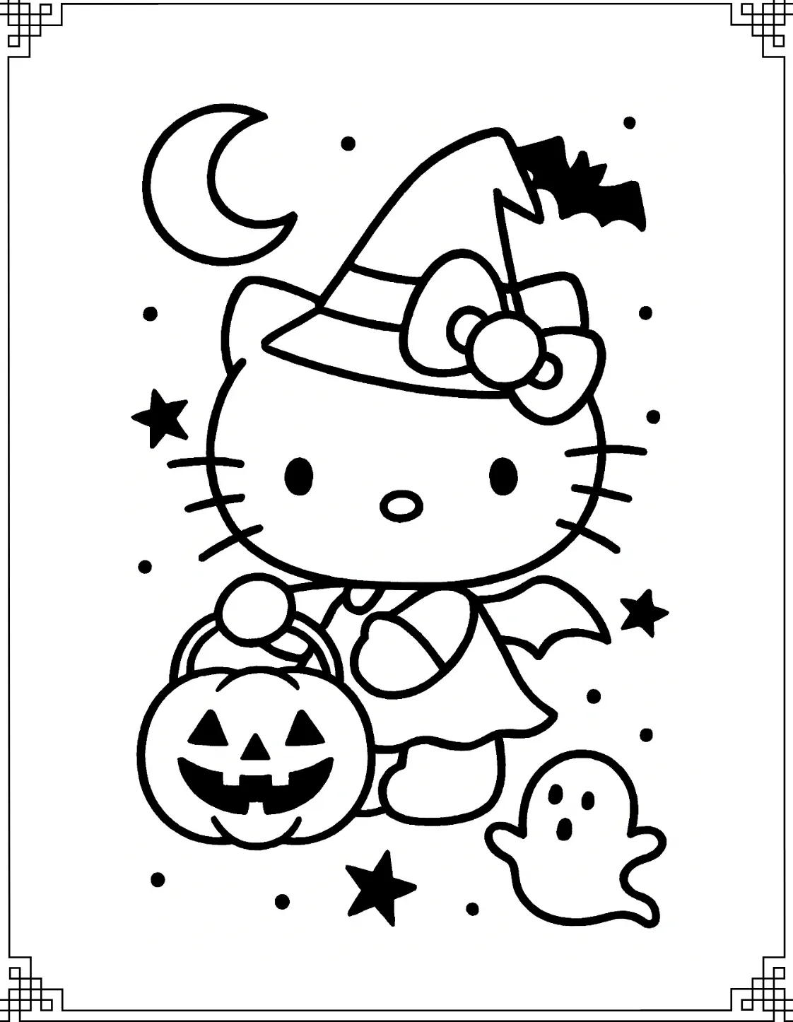 Hello Kitty with Pumpkin Basket