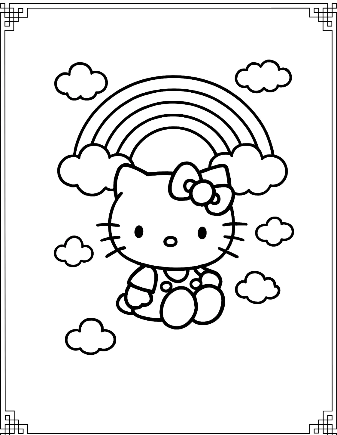 Hello Kitty with Rainbow
