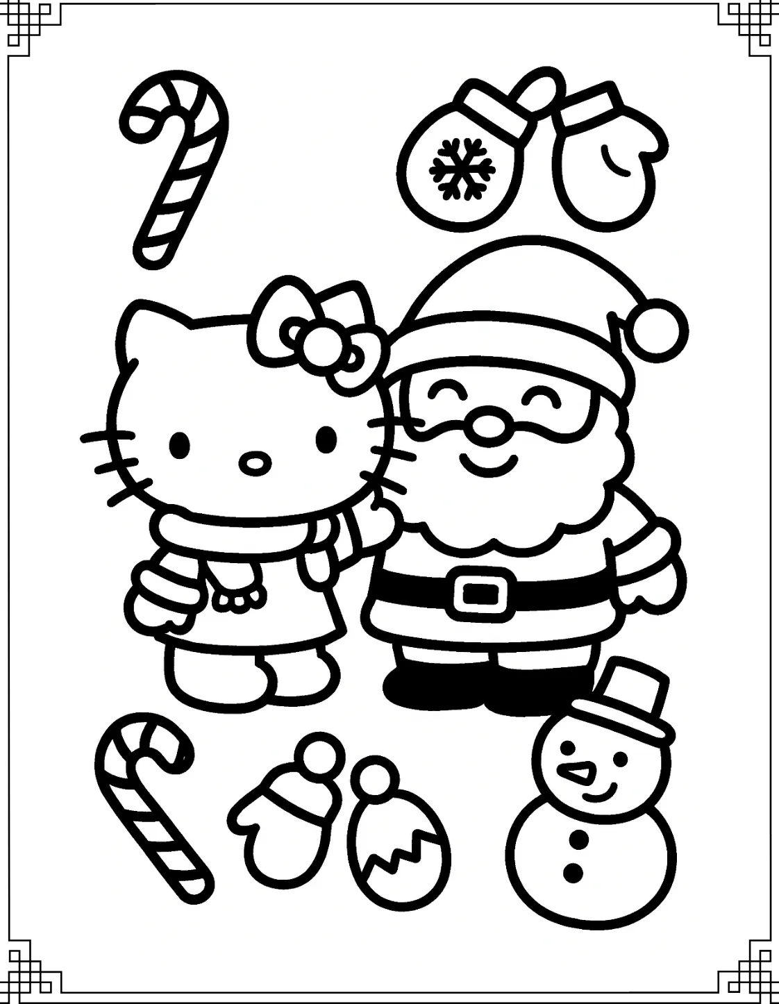 Hello Kitty with Santa Claus