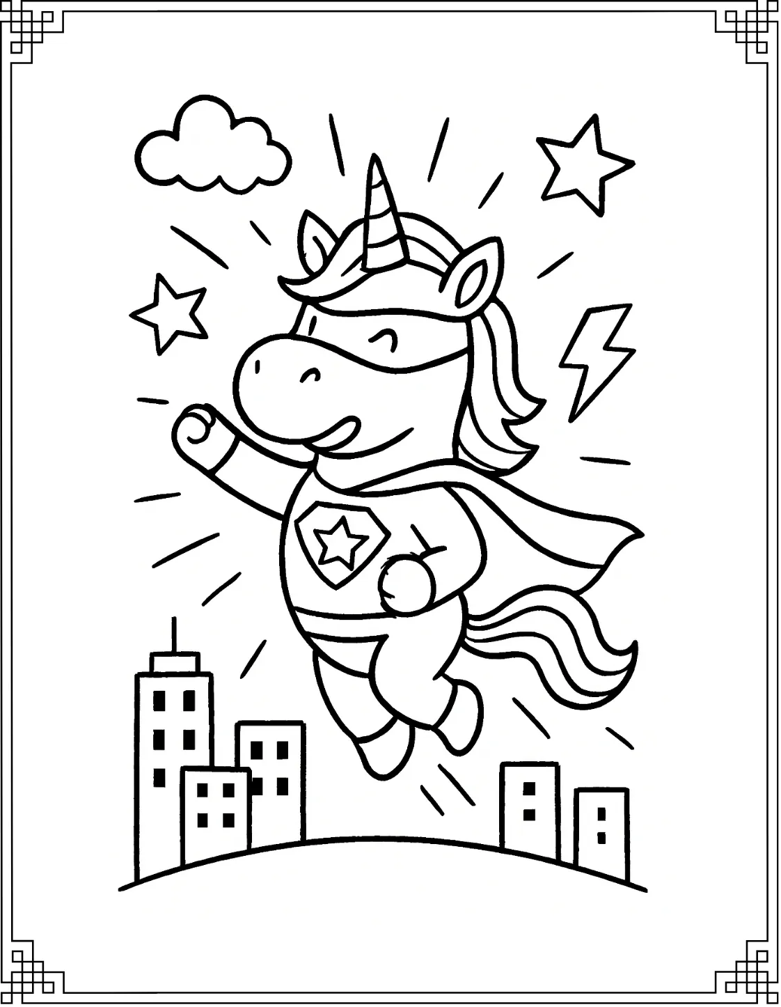 Hero Unicorn Flying