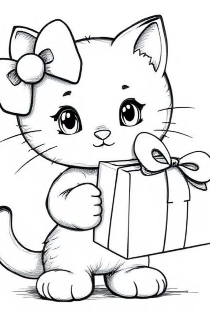 Kitty Coloring Pages (9)