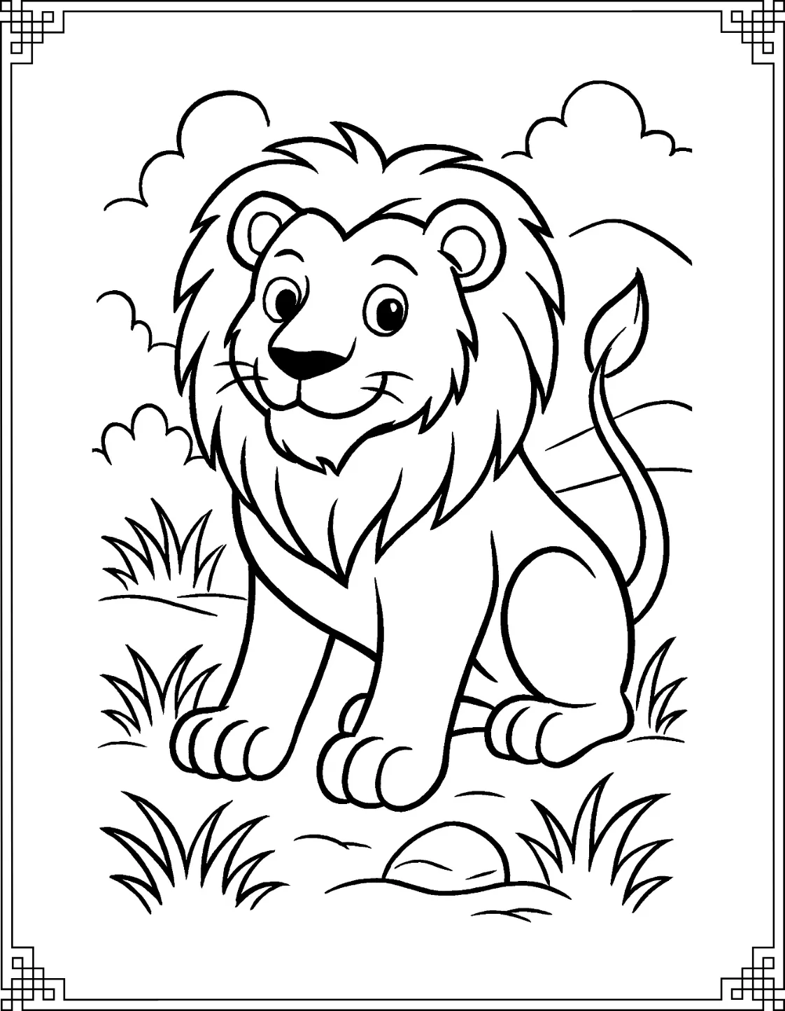 Lion Coloring for Creativity
