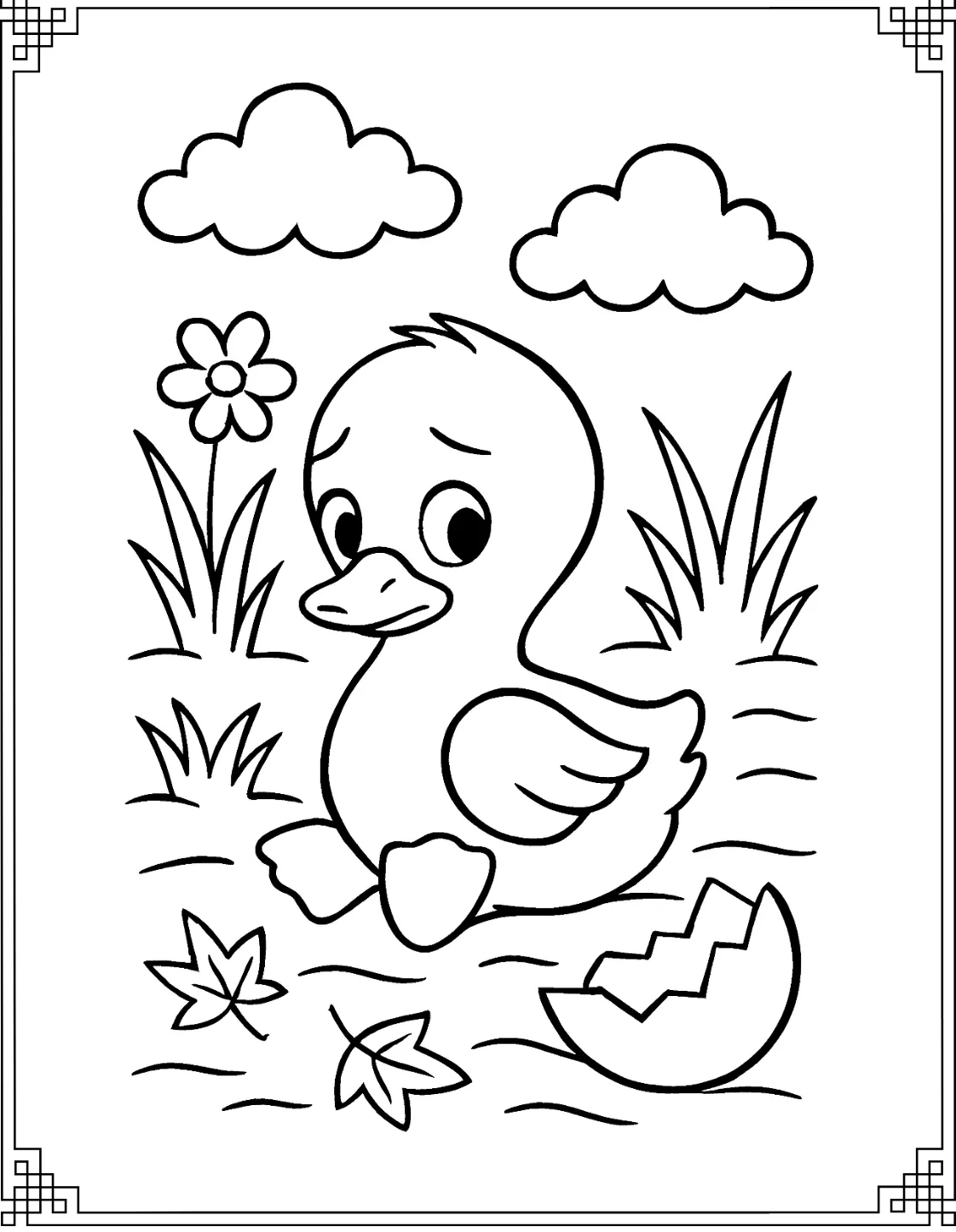 Shy Duckling Resting
