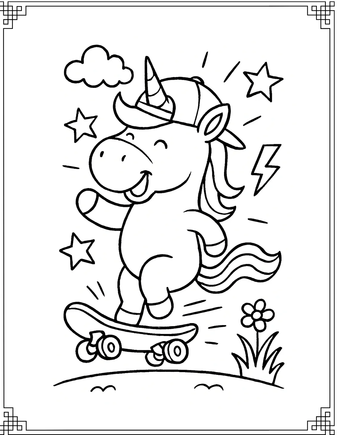 Skateboard Unicorn
