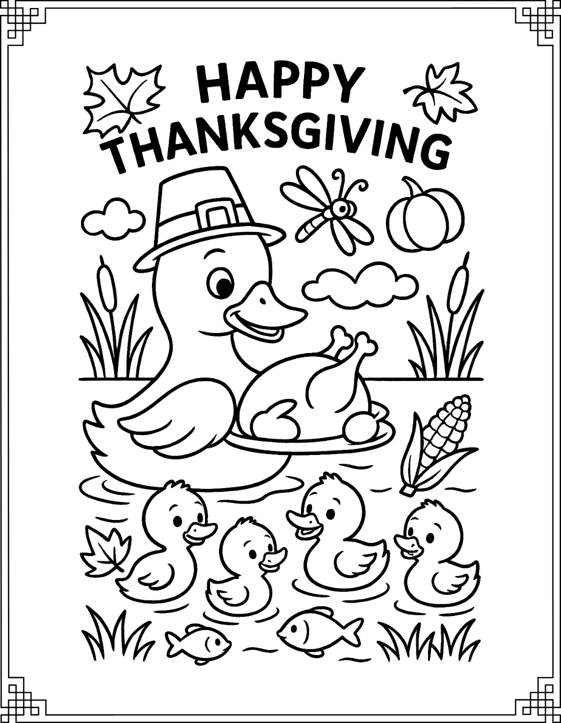 Thanksgiving Duck Family
