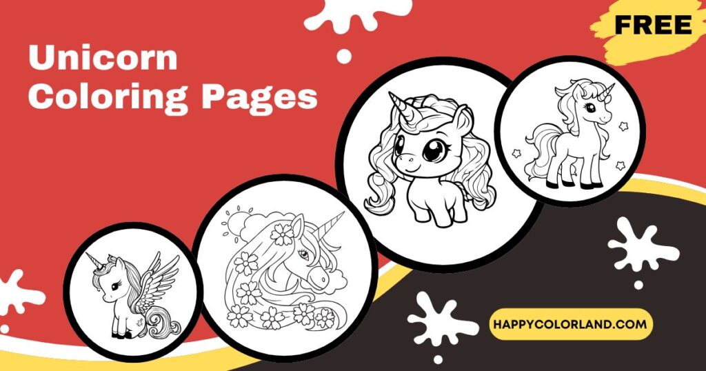 Unicorn Coloring Pages