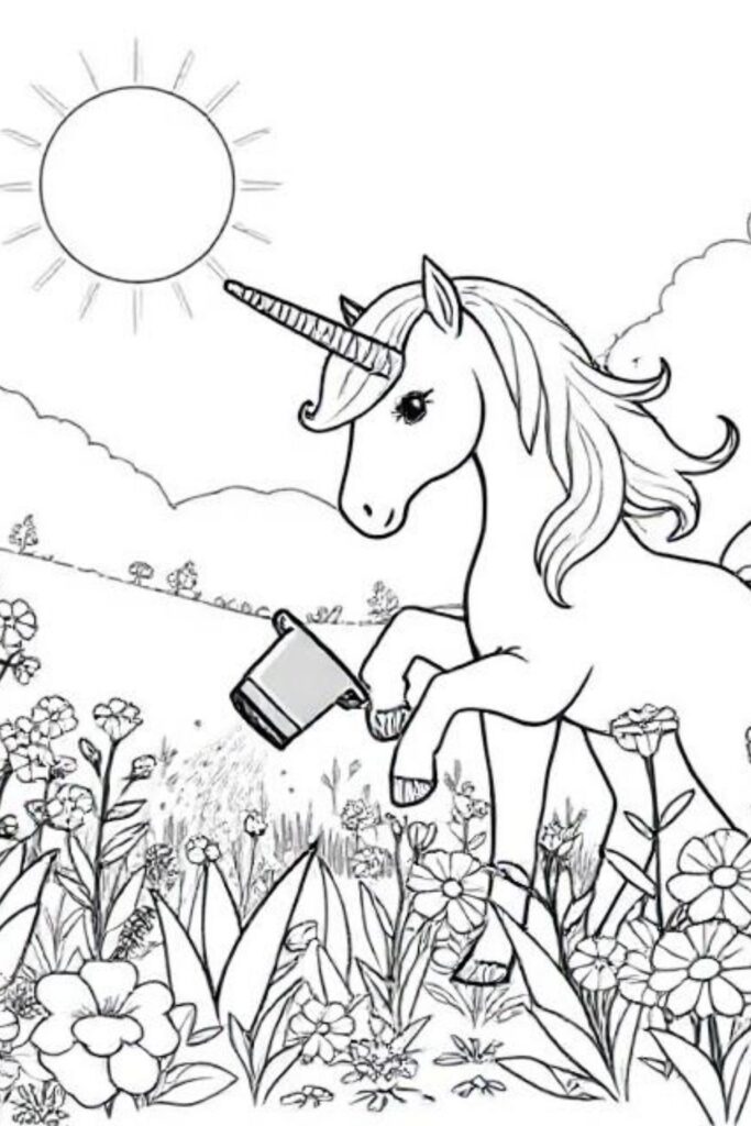 Unicorn Coloring Pages (8)