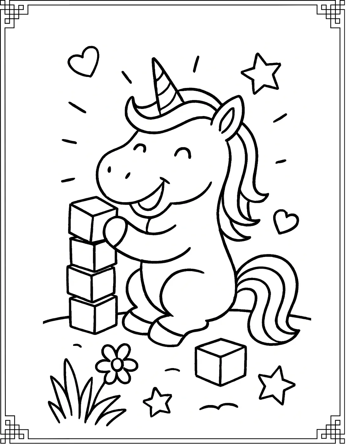 Unicorn Stacking Blocks