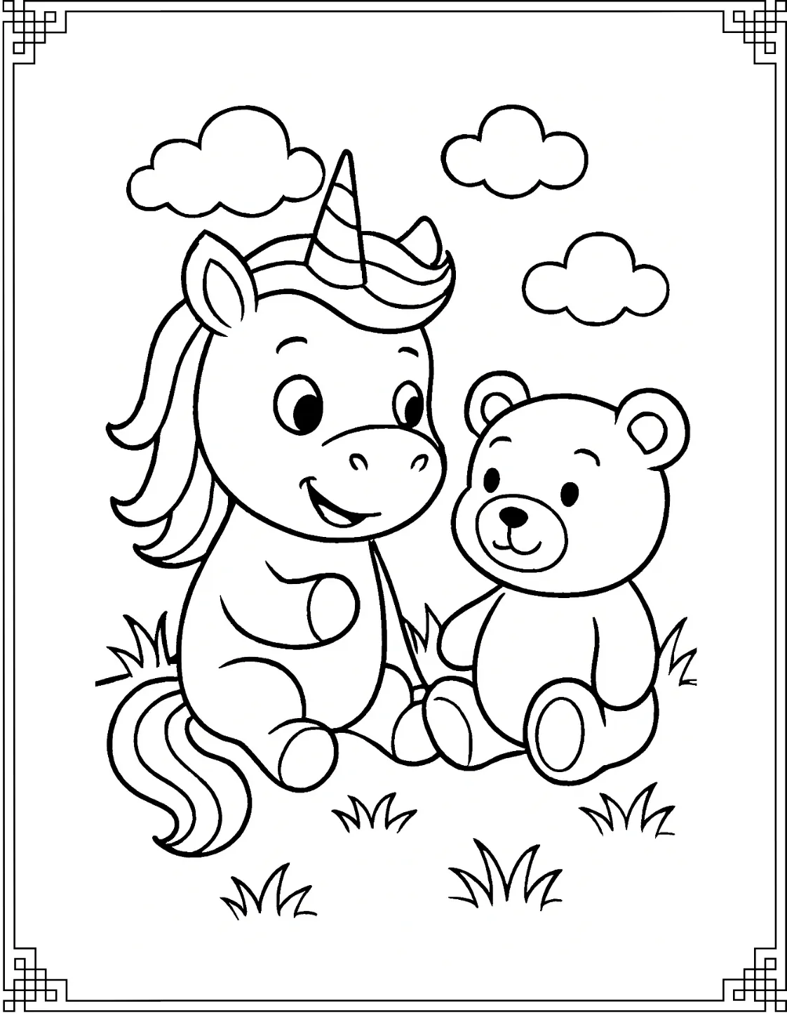 Unicorn and Teddy Bear