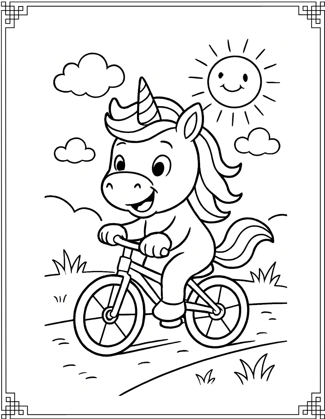 Unicorn on Bicycle