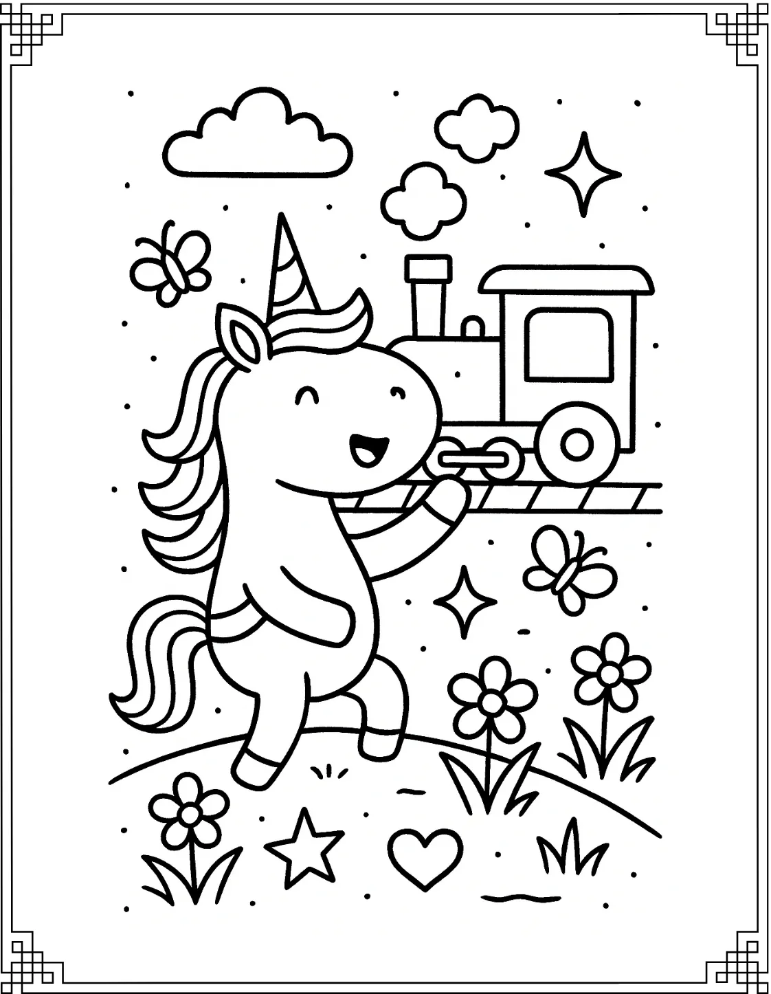 Unicorn with Train