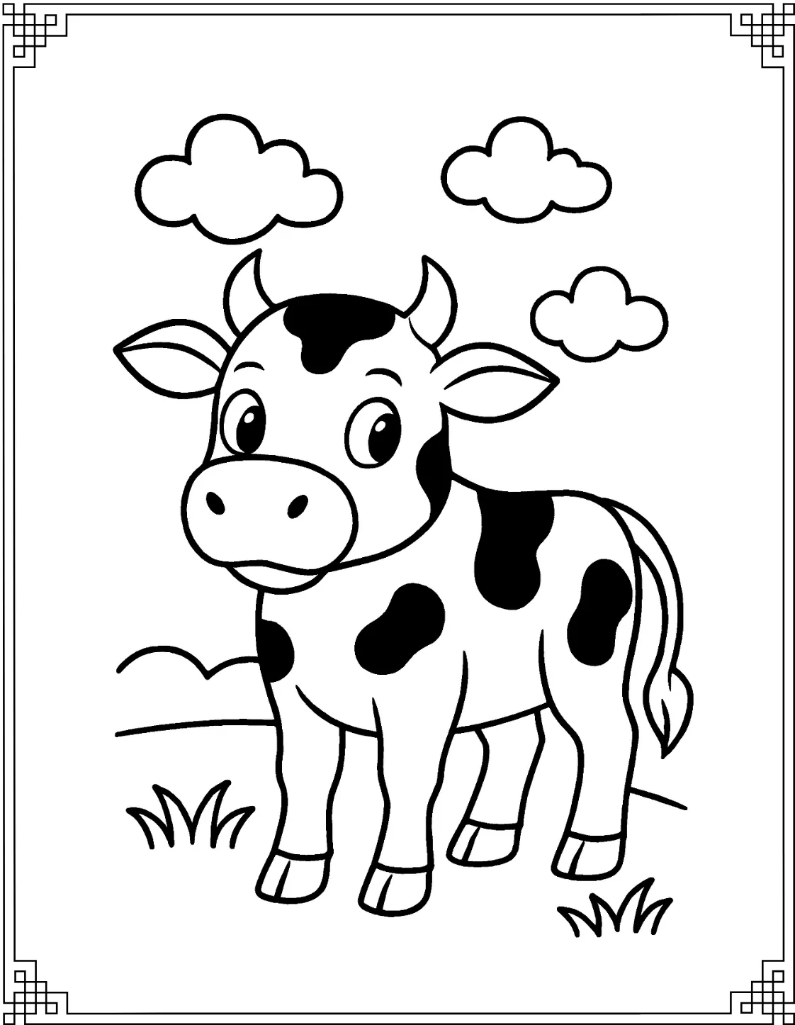 Cloudy Sky Cow