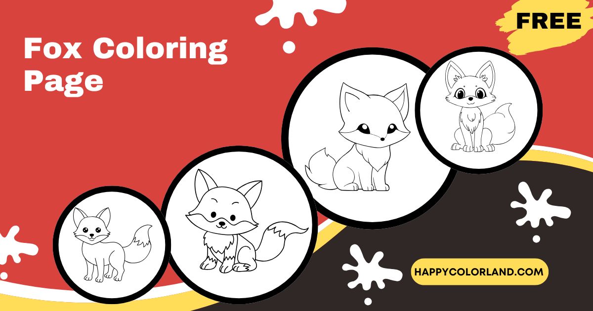 Fox Coloring Page