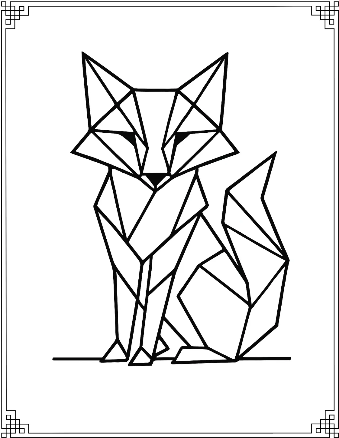 Fox of Sharp Geometric Shape
