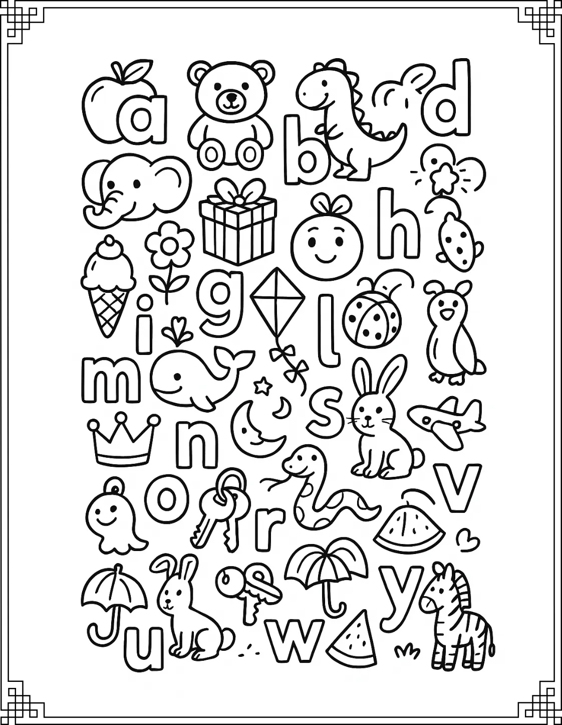 Lowercase Alphabet Learning Page
