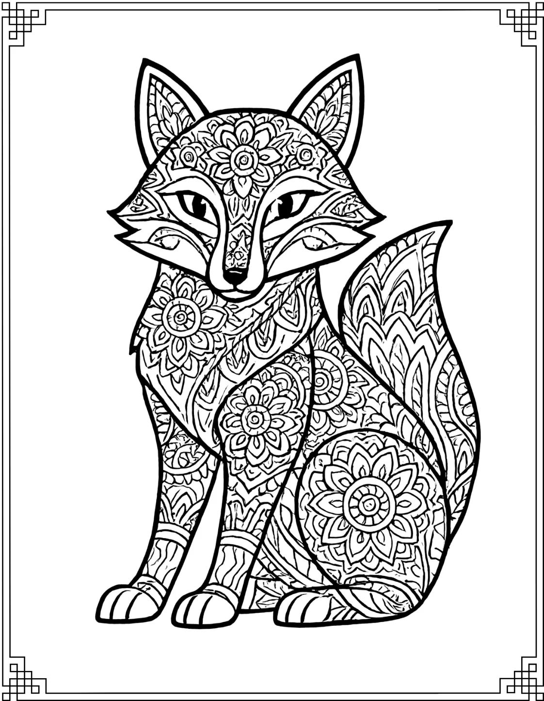 Mandala Patterns Fox
