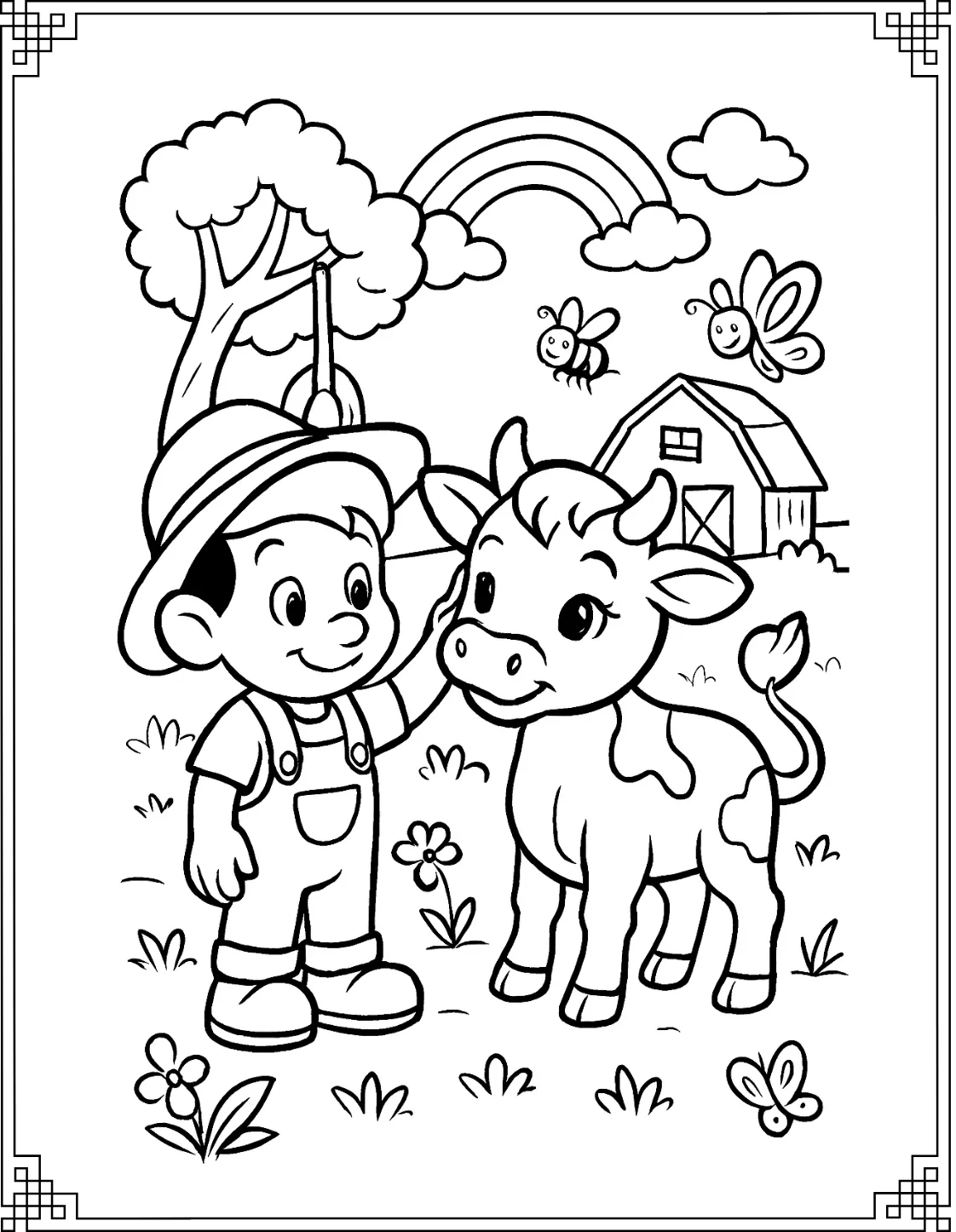 Mickey Mouse with Cow 