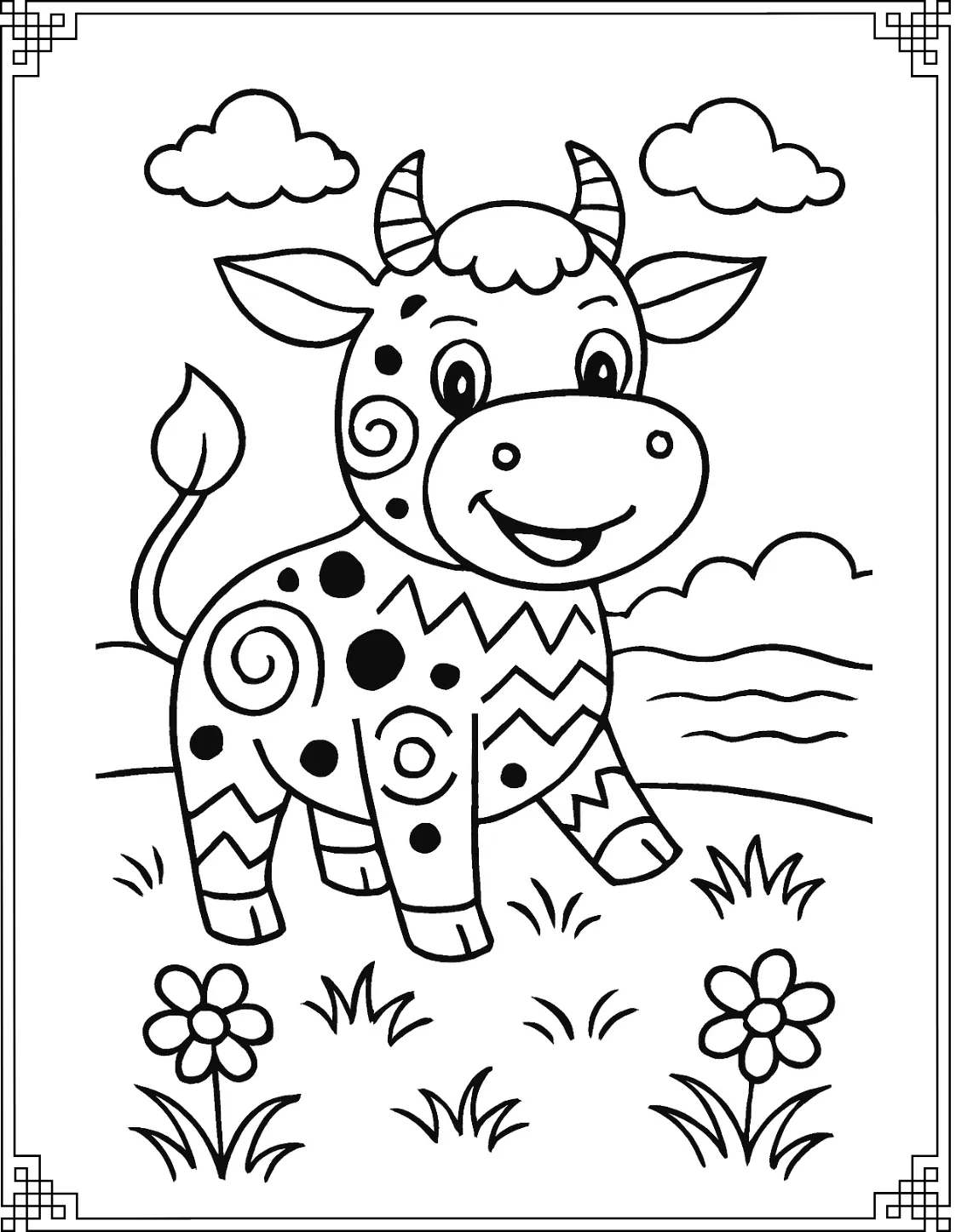 Patterned Cow 