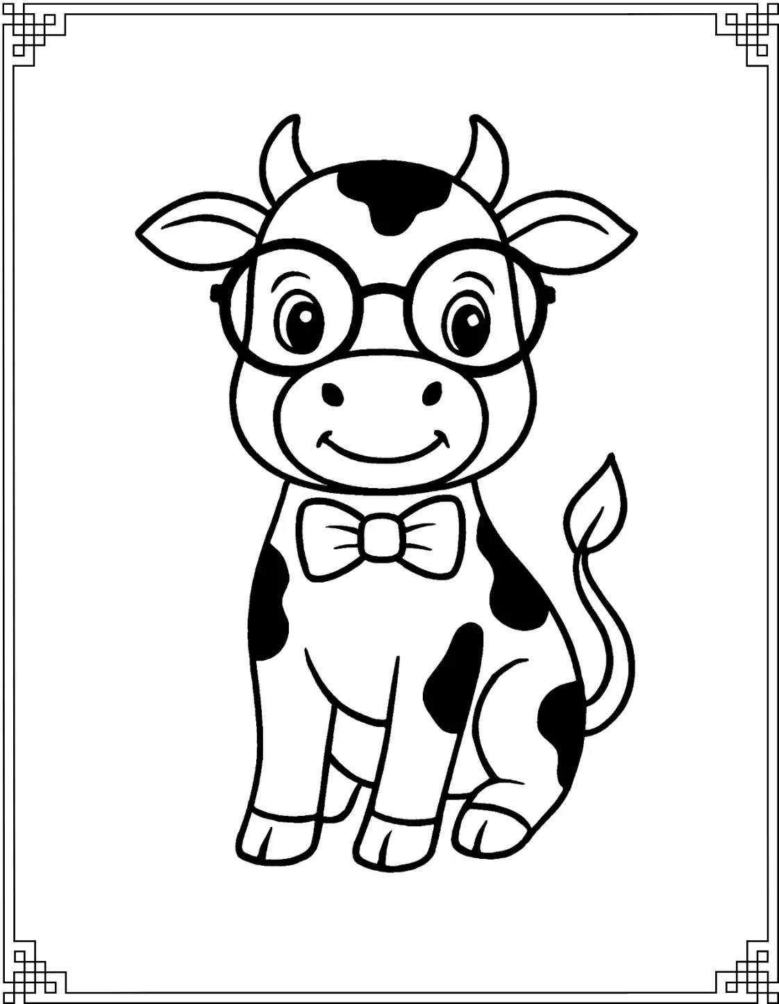 Silly Cow with Glasses