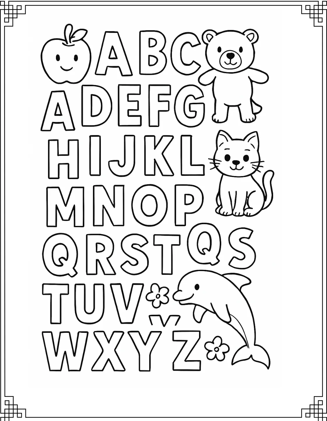 Uppercase Alphabet Coloring Fun

