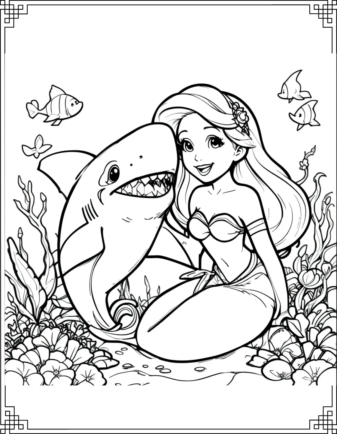 Ariel with Shark Friend