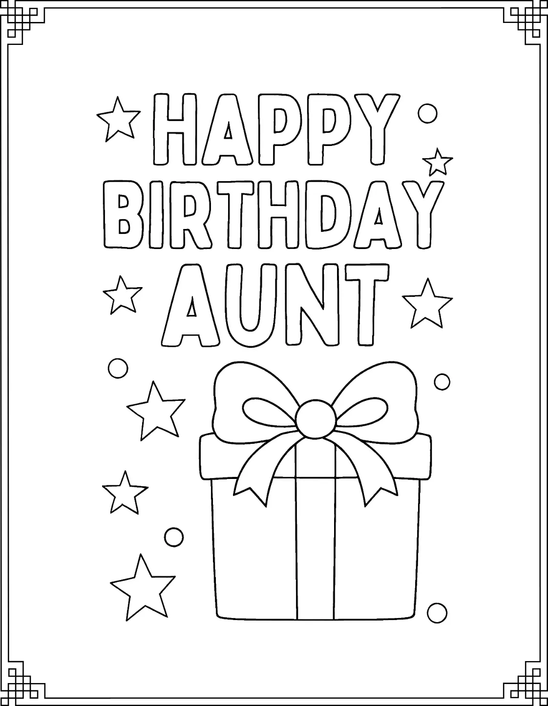 Aunt Special Day Coloring Pages
