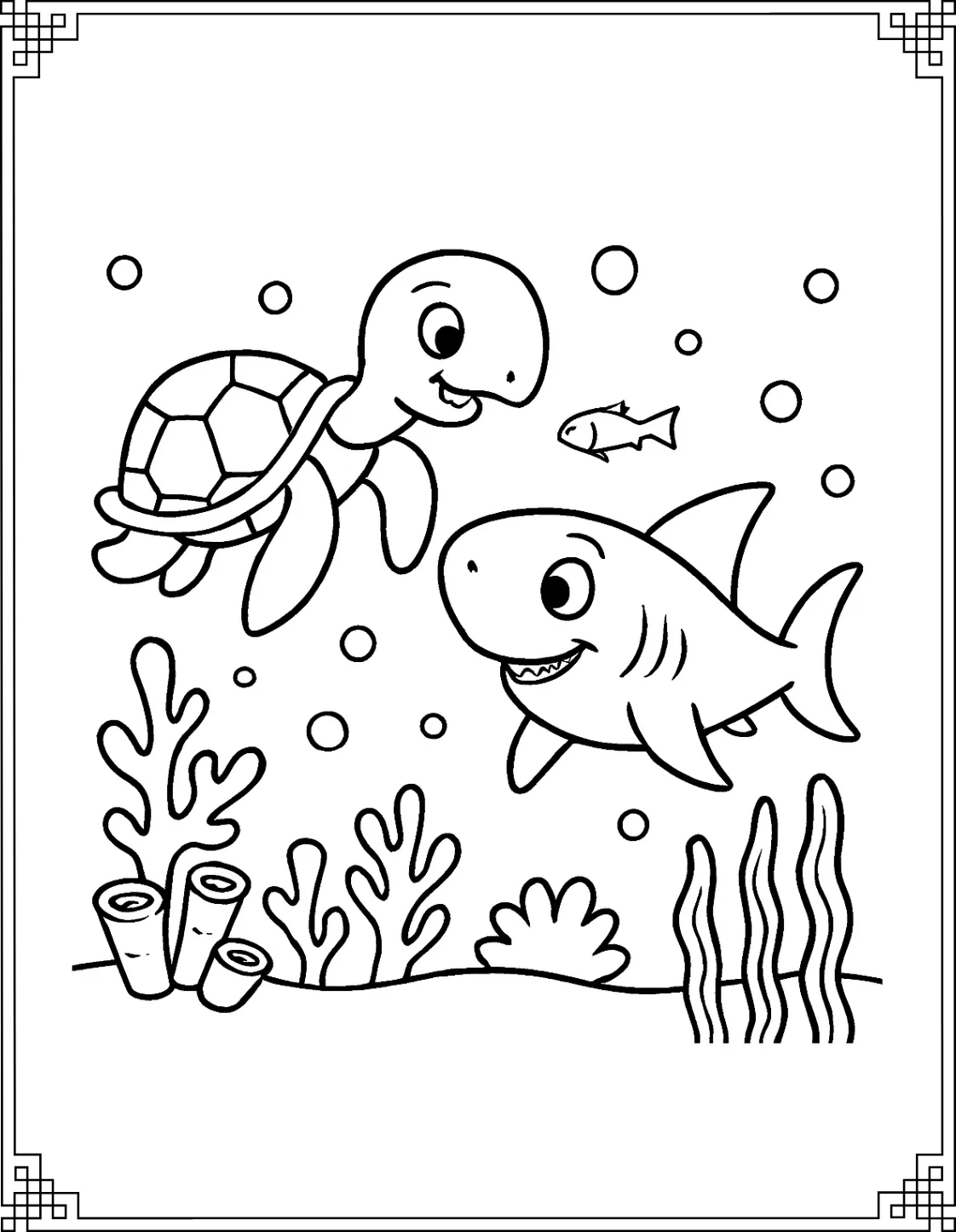 Baby Shark With Turtle