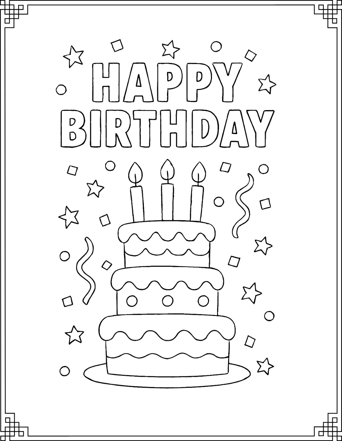 Big Layer CakeColoring Pages 